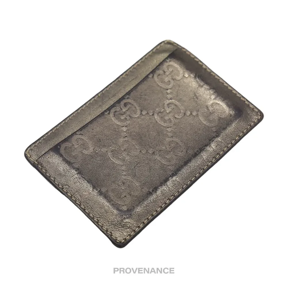 🔴 Gucci Card Holder Wallet - Metallic Bronze Guccissima - Picture 6 of 6